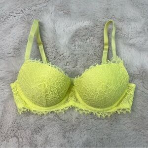 Victorias Secret Lace Underwire Bra Yellow Size 34B?